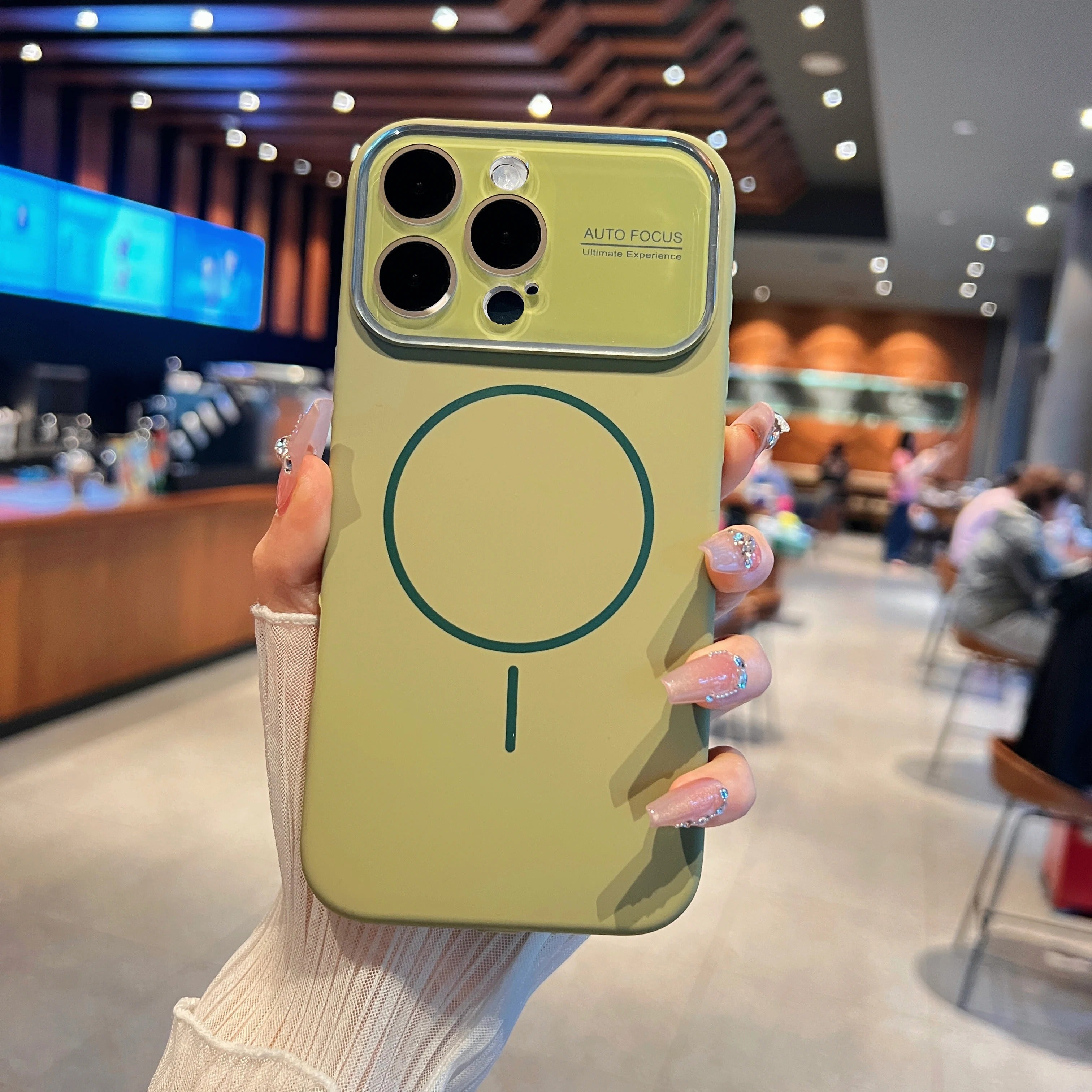 Premium iPhone Case — Liquid Silicone MagSafe Cover with Acrylic Lens Protection, Shockproof Soft-Touch Design & Half-Wrapped Finish