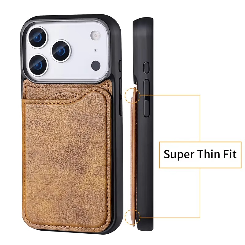 Premium iPhone Case — MagSafe Magnetic Flip Leather Wallet with Card Holder, Protective Shockproof Cover, Anti-Fingerprint, Full Access Design