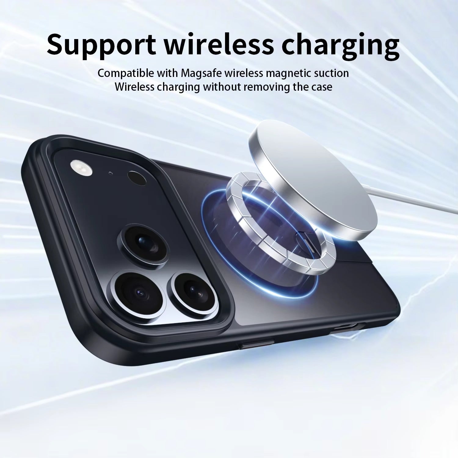 Premium iPhone Case — MagSafe Magnetic PC+TPU Cover with 360° Rotating Stand, Anti-Fingerprint Design and Durable Shock-Resistant Protection