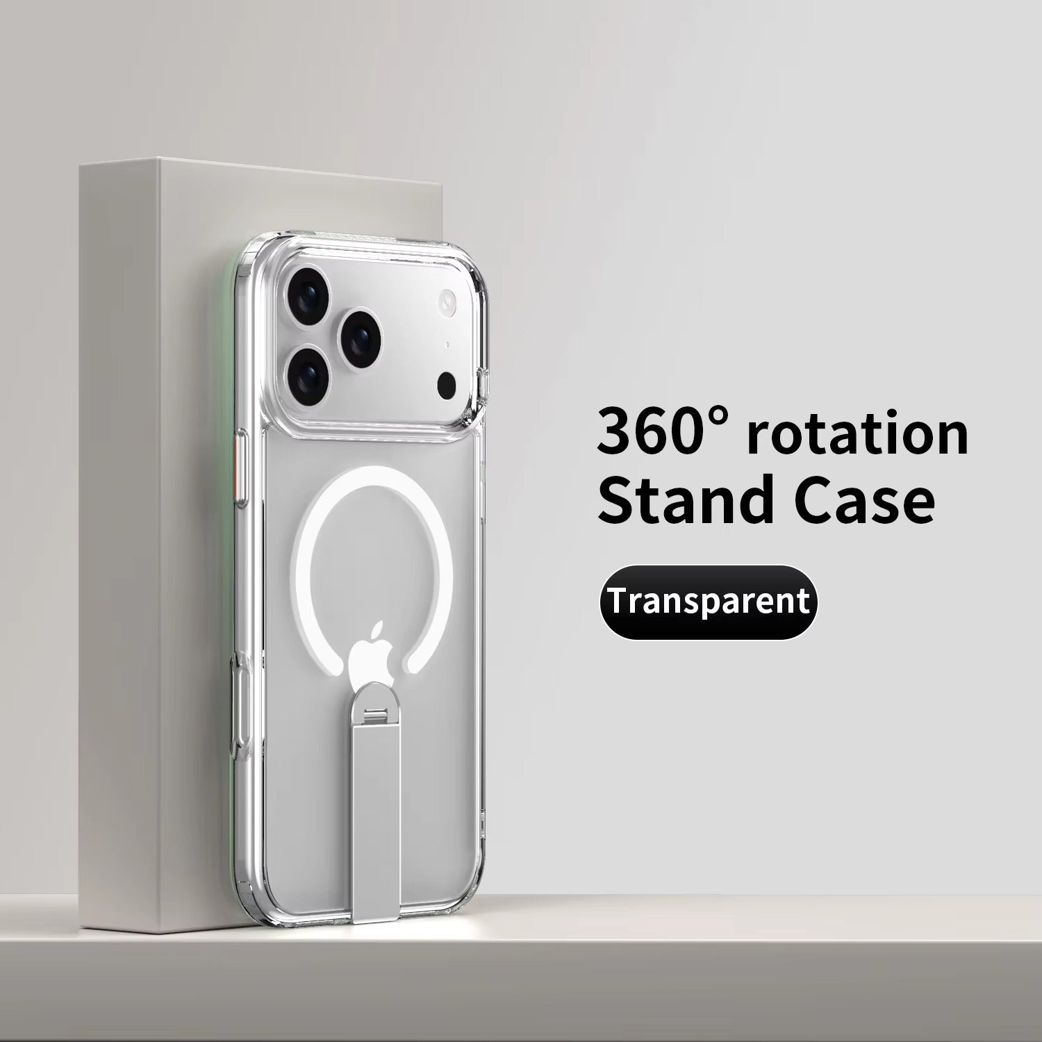 Premium iPhone Case — MagSafe Magnetic PC+TPU Cover with 360° Rotating Stand, Anti-Fingerprint Design and Durable Shock-Resistant Protection