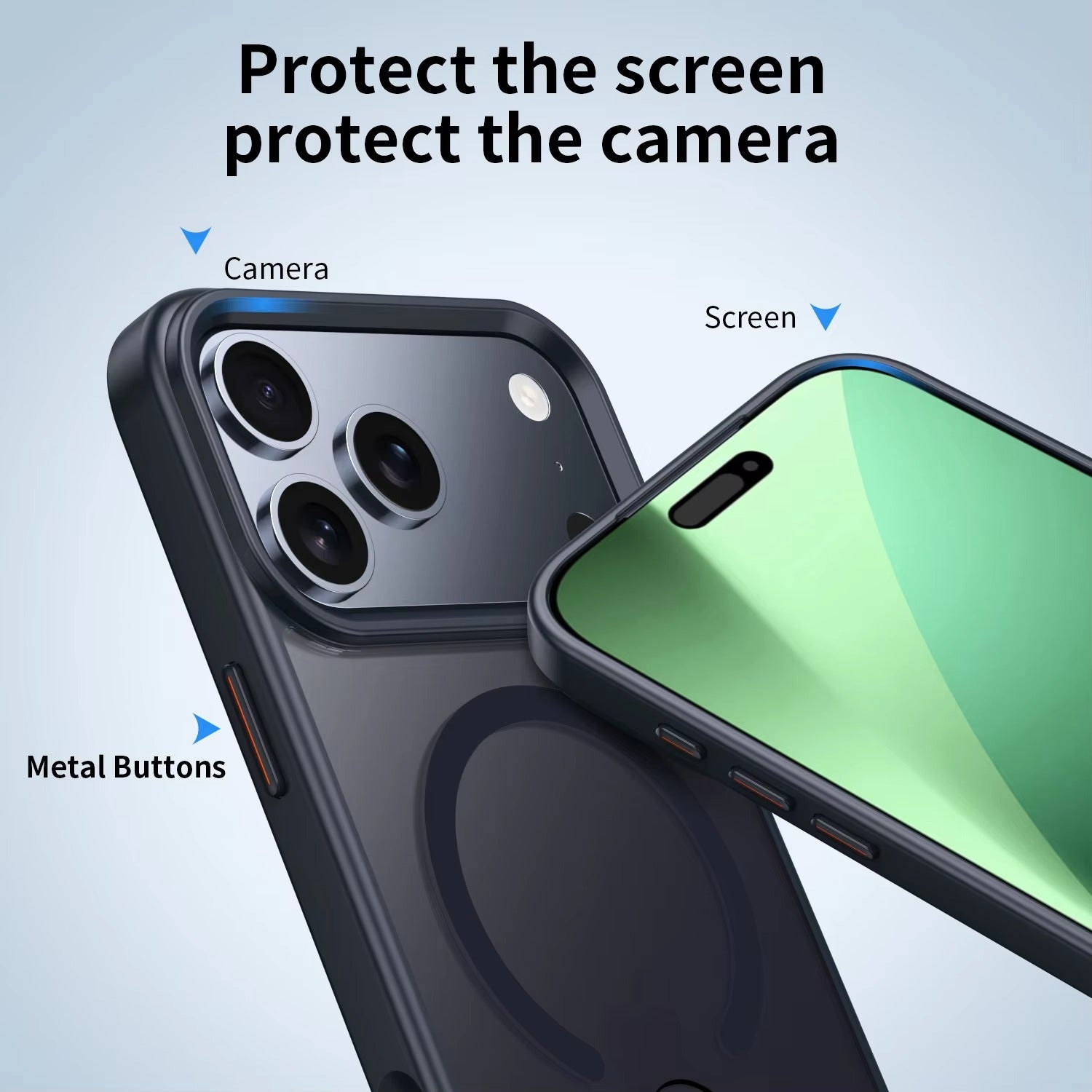 Premium iPhone Case — MagSafe Magnetic PC+TPU Cover with 360° Rotating Stand, Anti-Fingerprint Design and Durable Shock-Resistant Protection