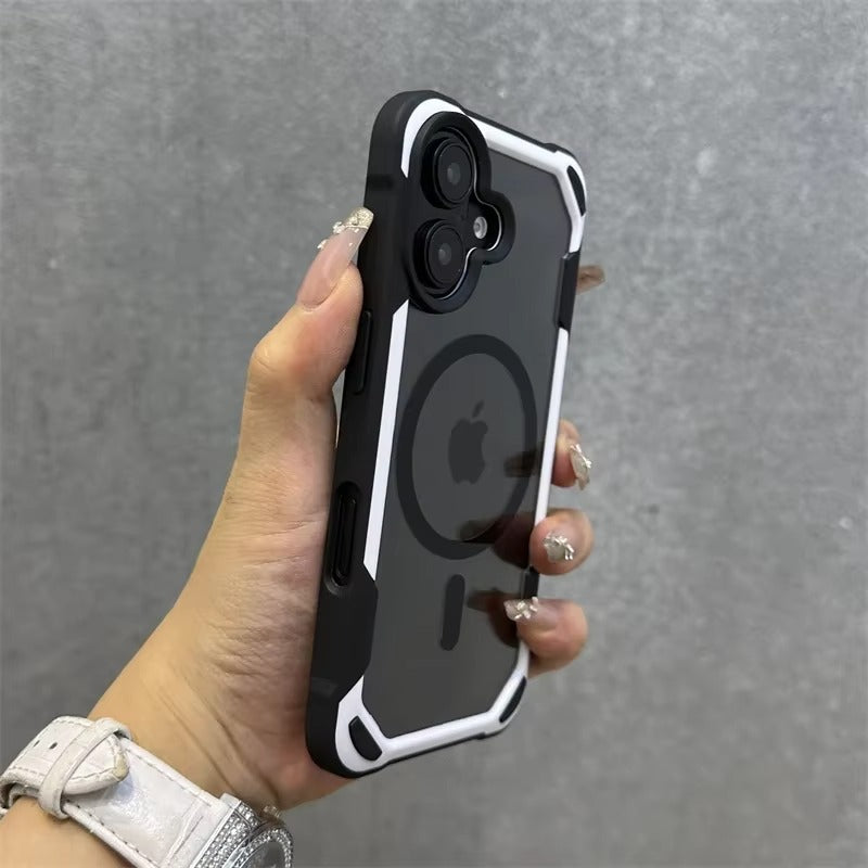 Premium iPhone Case — MagSafe Magnetic Transparent Acrylic Bumper Cover with Shockproof Lightweight Anti-Fingerprint Non-Slip Design