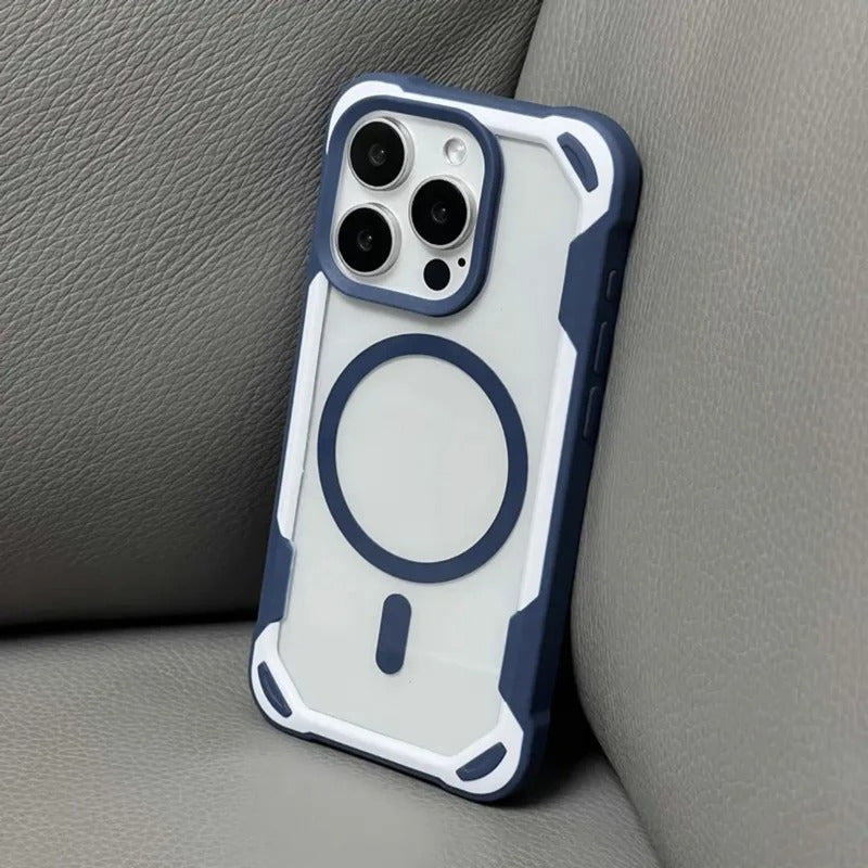 Premium iPhone Case — MagSafe Magnetic Transparent Acrylic Bumper Cover with Shockproof Lightweight Anti-Fingerprint Non-Slip Design