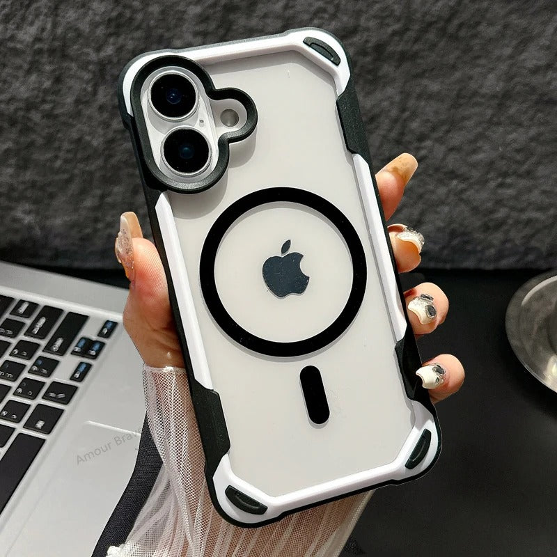 Premium iPhone Case — MagSafe Magnetic Transparent Acrylic Bumper Cover with Shockproof Lightweight Anti-Fingerprint Non-Slip Design