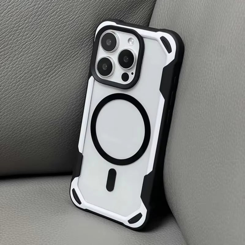 Premium iPhone Case — MagSafe Magnetic Transparent Acrylic Bumper Cover with Shockproof Lightweight Anti-Fingerprint Non-Slip Design