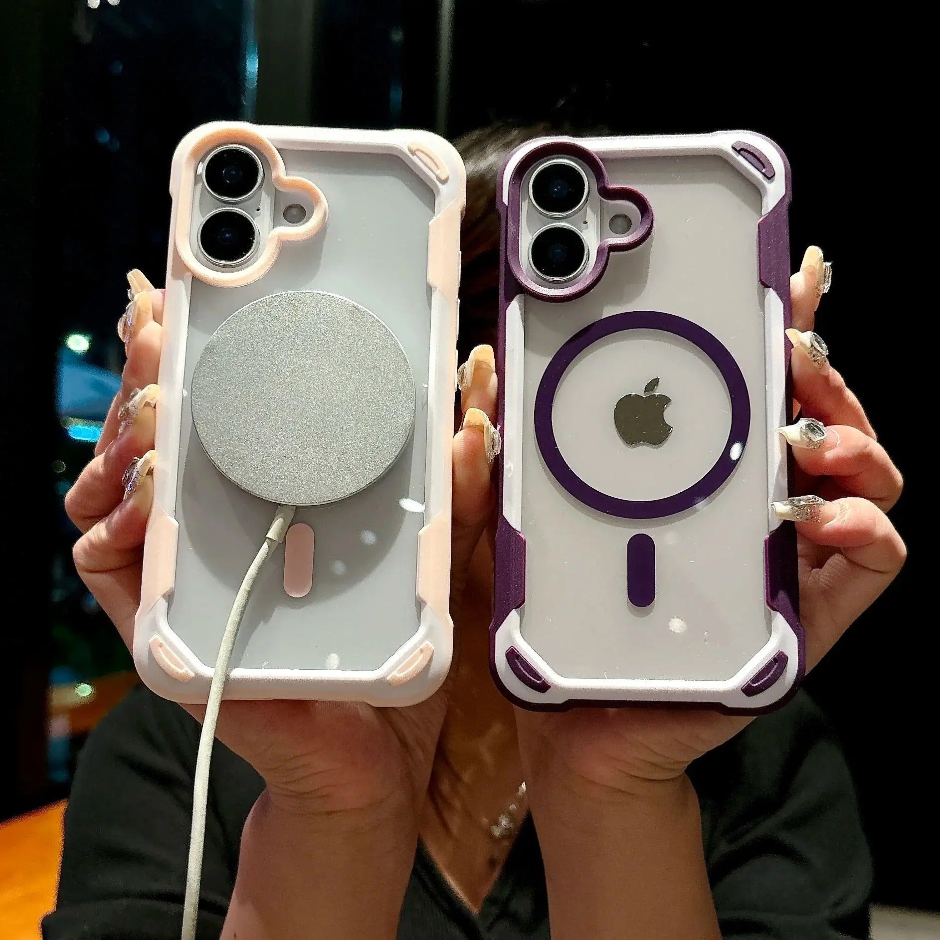 Premium iPhone Case — MagSafe Magnetic Transparent Acrylic Bumper Cover with Shockproof Lightweight Anti-Fingerprint Non-Slip Design