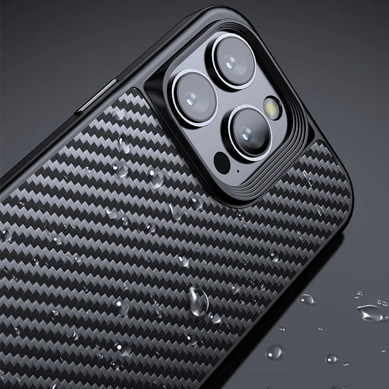 Premium iPhone Case — Magnetic Kevlar Aramid Fiber Cover with Anti-Drop Heavy-Duty Protection, Anti-Fingerprint Non-Slip Design & MagSafe Compatibility
