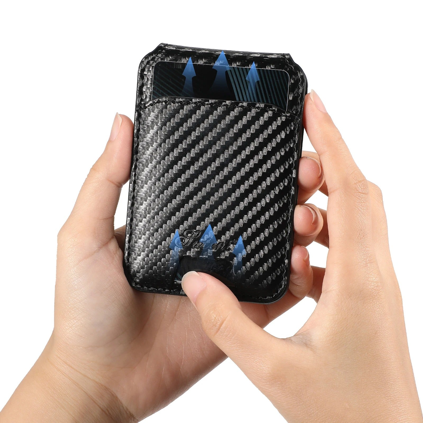 Premium iPhone Case — Magnetic PU Leather Wallet with Card Slot, Wireless Charging Compatible, Anti-Fingerprint Storage Compartment, Plain Design