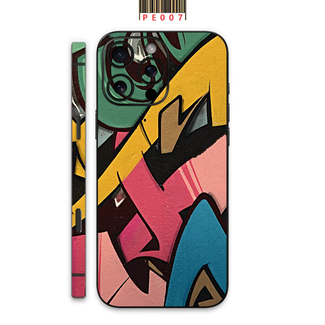 Premium iPhone Case — Matte Skin Wrap Back Film with Hydrogel Side-Frame Protection & Ultra-Thin Scratch-Resistant Decal Design