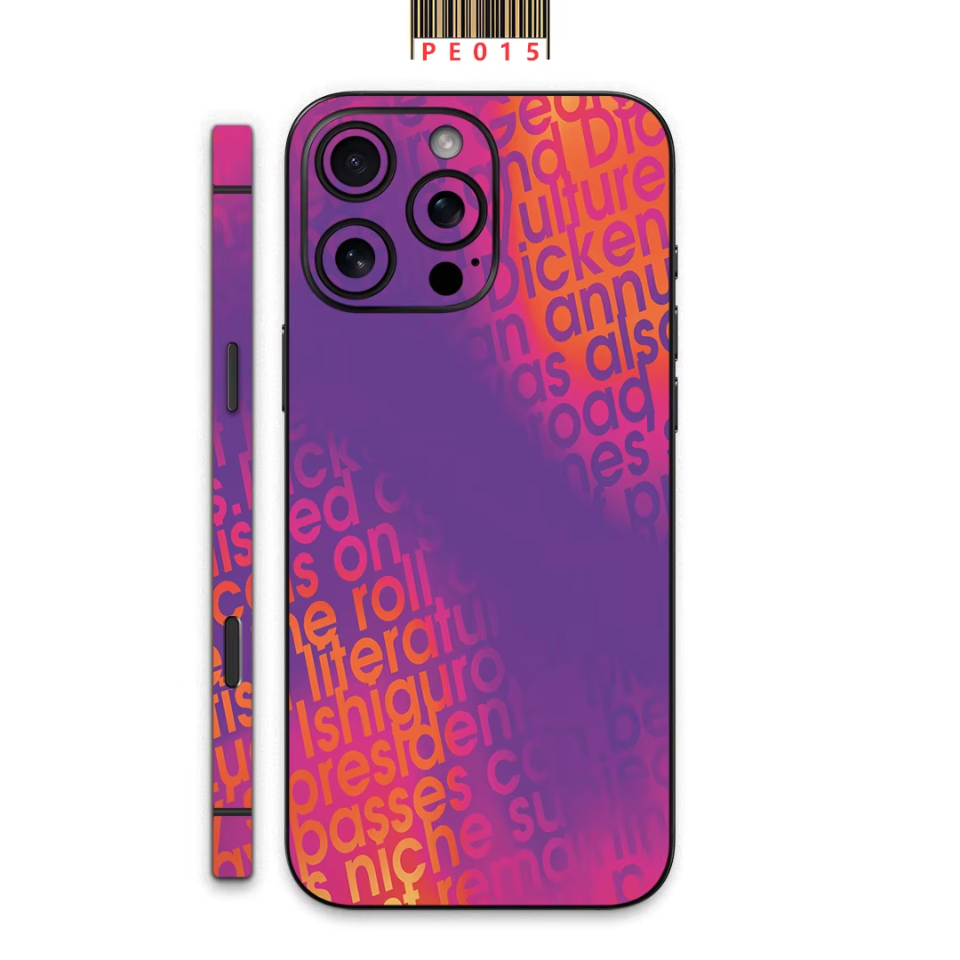 Premium iPhone Case — Matte Skin Wrap Back Film with Hydrogel Side-Frame Protection & Ultra-Thin Scratch-Resistant Decal Design