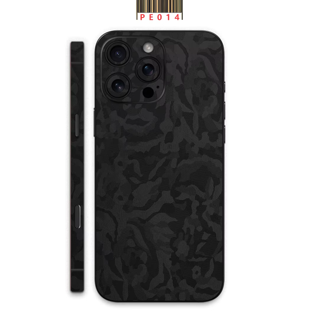 Premium iPhone Case — Matte Skin Wrap Back Film with Hydrogel Side-Frame Protection & Ultra-Thin Scratch-Resistant Decal Design