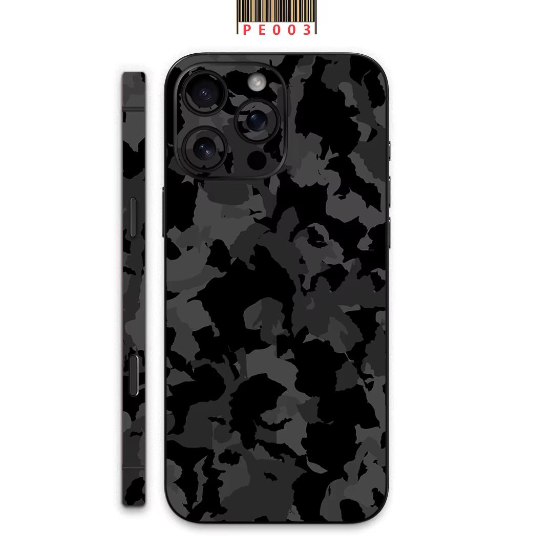 Premium iPhone Case — Matte Skin Wrap Back Film with Hydrogel Side-Frame Protection & Ultra-Thin Scratch-Resistant Decal Design