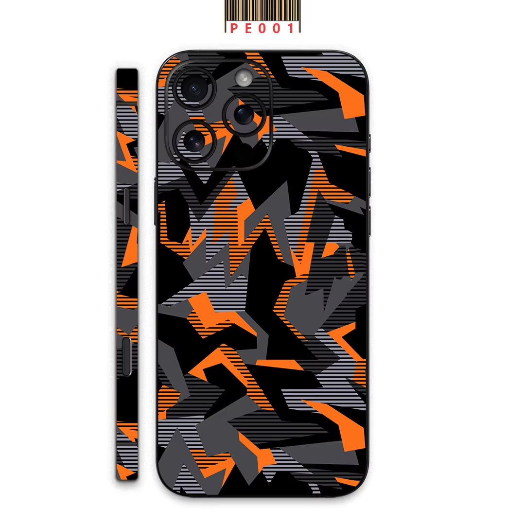 Premium iPhone Case — Matte Skin Wrap Back Film with Hydrogel Side-Frame Protection & Ultra-Thin Scratch-Resistant Decal Design