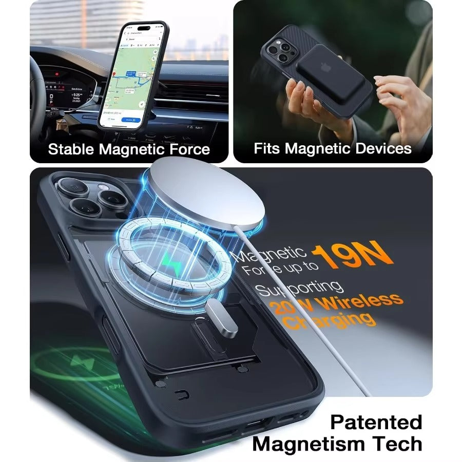 Premium iPhone Case — Military-Grade Aramid Fiber Back Cover with Black Edge, Drop Protection & Enhanced MagSafe Compatibility