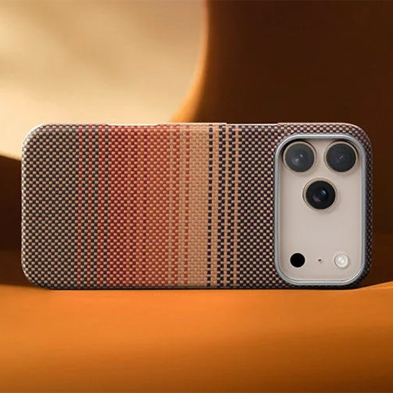 Premium iPhone Case — Real Carbon Fiber Aramid Magnetic Cover with MagSafe Support, Tough Lightweight Protective Design