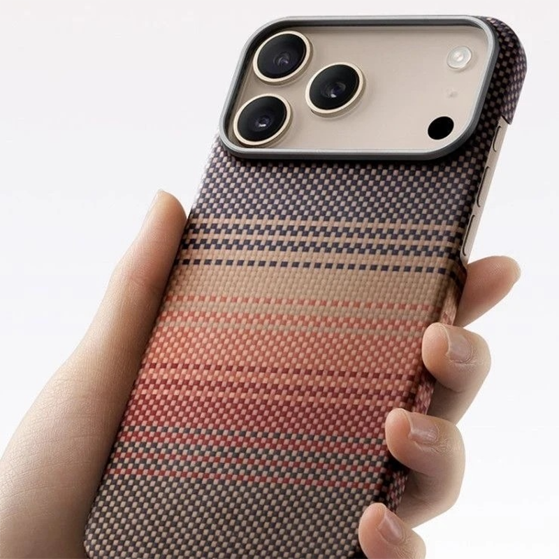 Premium iPhone Case — Real Carbon Fiber Aramid Magnetic Cover with MagSafe Support, Tough Lightweight Protective Design