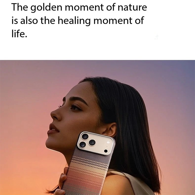 Premium iPhone Case — Real Carbon Fiber Aramid Magnetic Cover with MagSafe Support, Tough Lightweight Protective Design