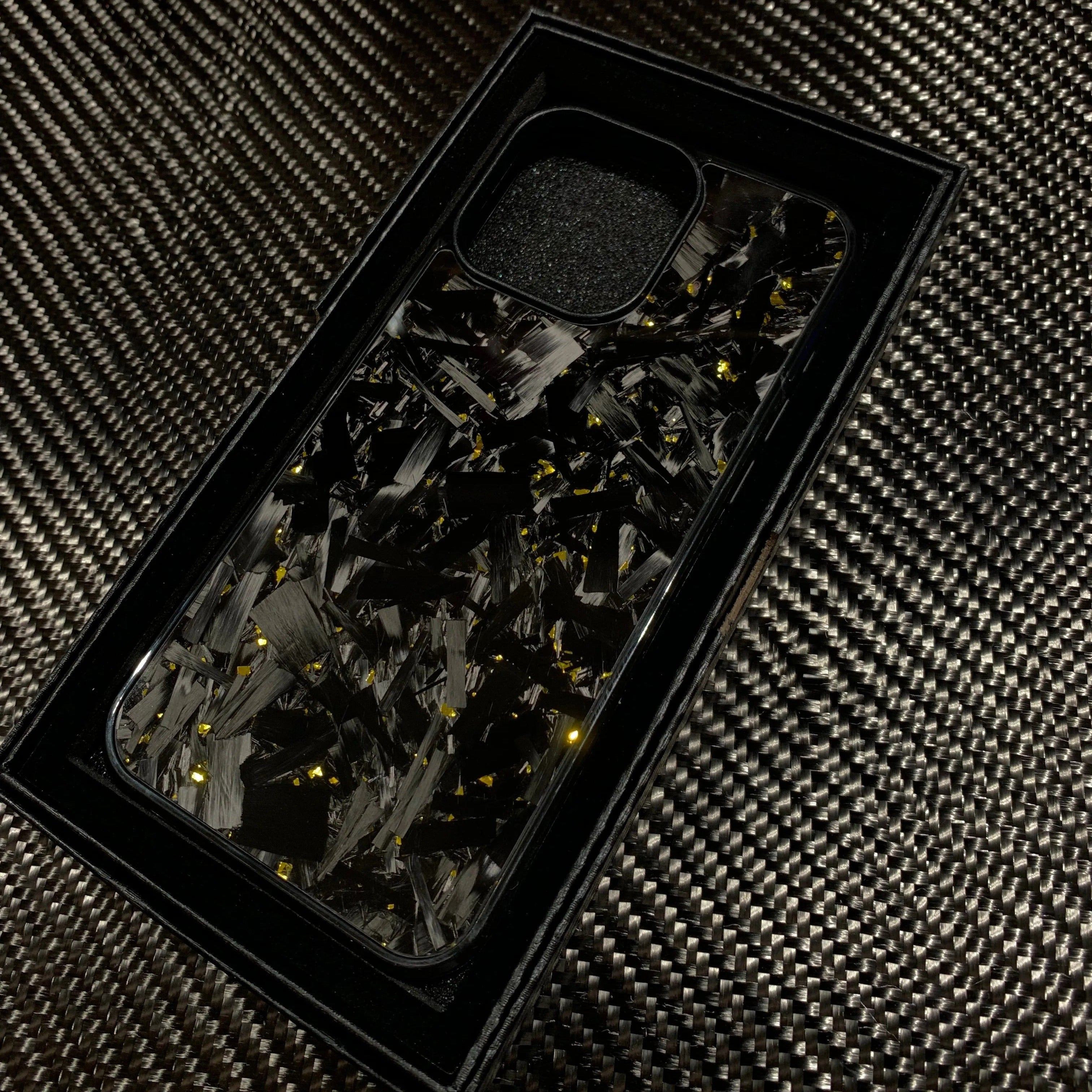 Premium iPhone Case — Real Forged Carbon Fiber MagSafe Cover with Glossy Anti-Fingerprint Finish, Shockproof Lightweight Protective Design