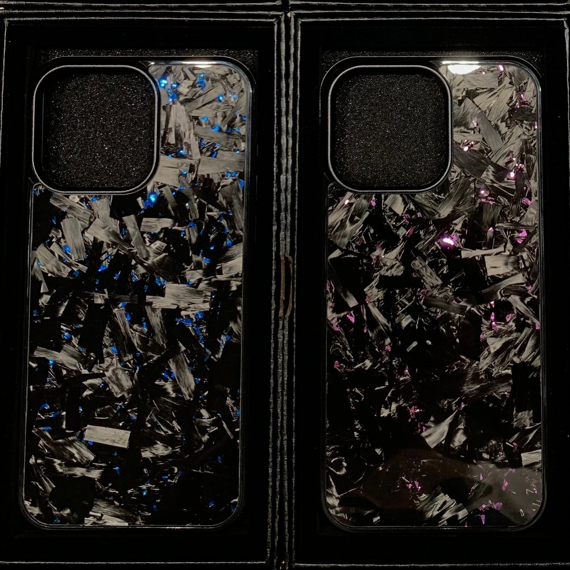 Premium iPhone Case — Real Forged Carbon Fiber MagSafe Cover with Glossy Anti-Fingerprint Finish, Shockproof Lightweight Protective Design