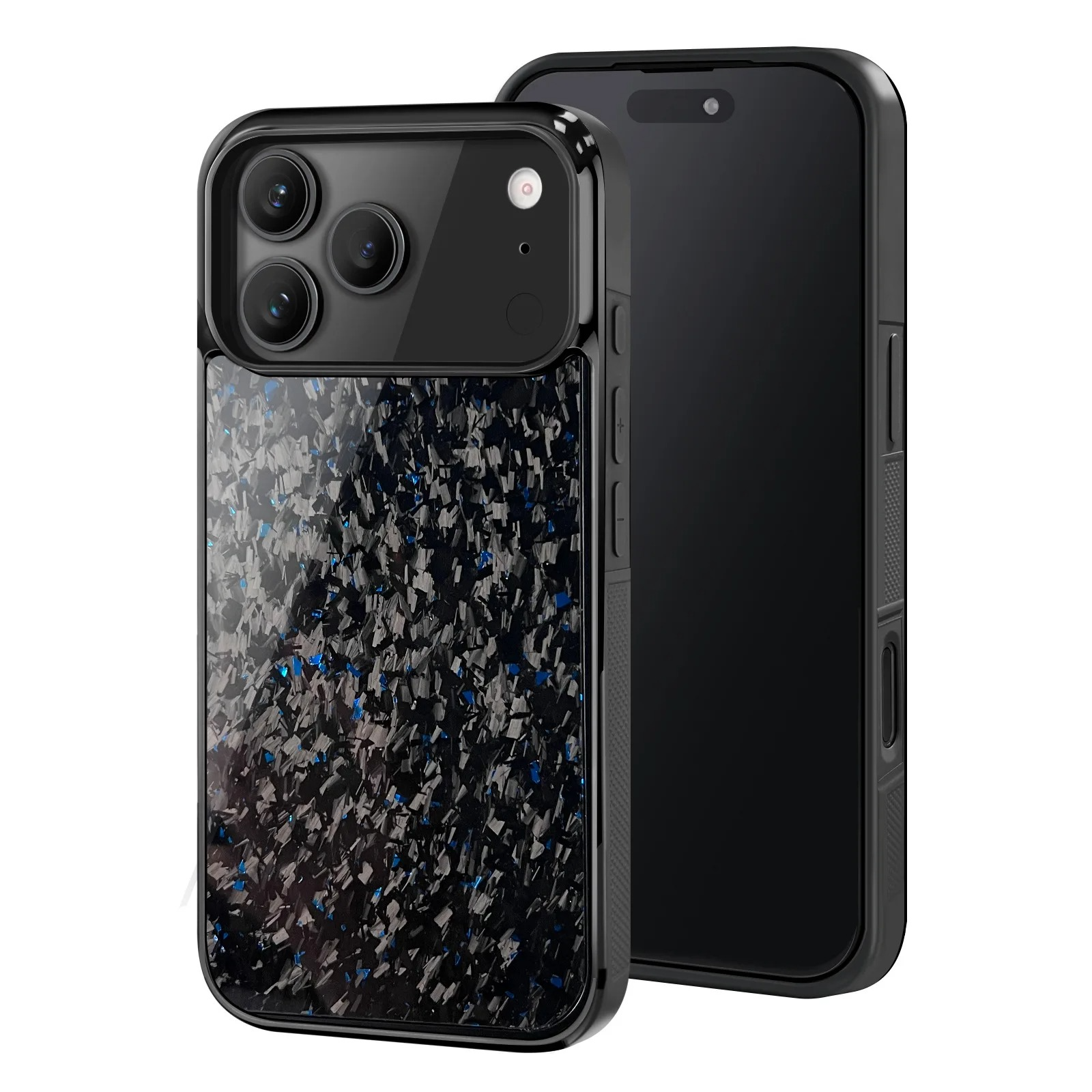 Premium iPhone Case — Real Forged Carbon Fiber MagSafe Cover with Shockproof Full-Coverage TPU Hybrid Design & Non-Slip Textured Finish