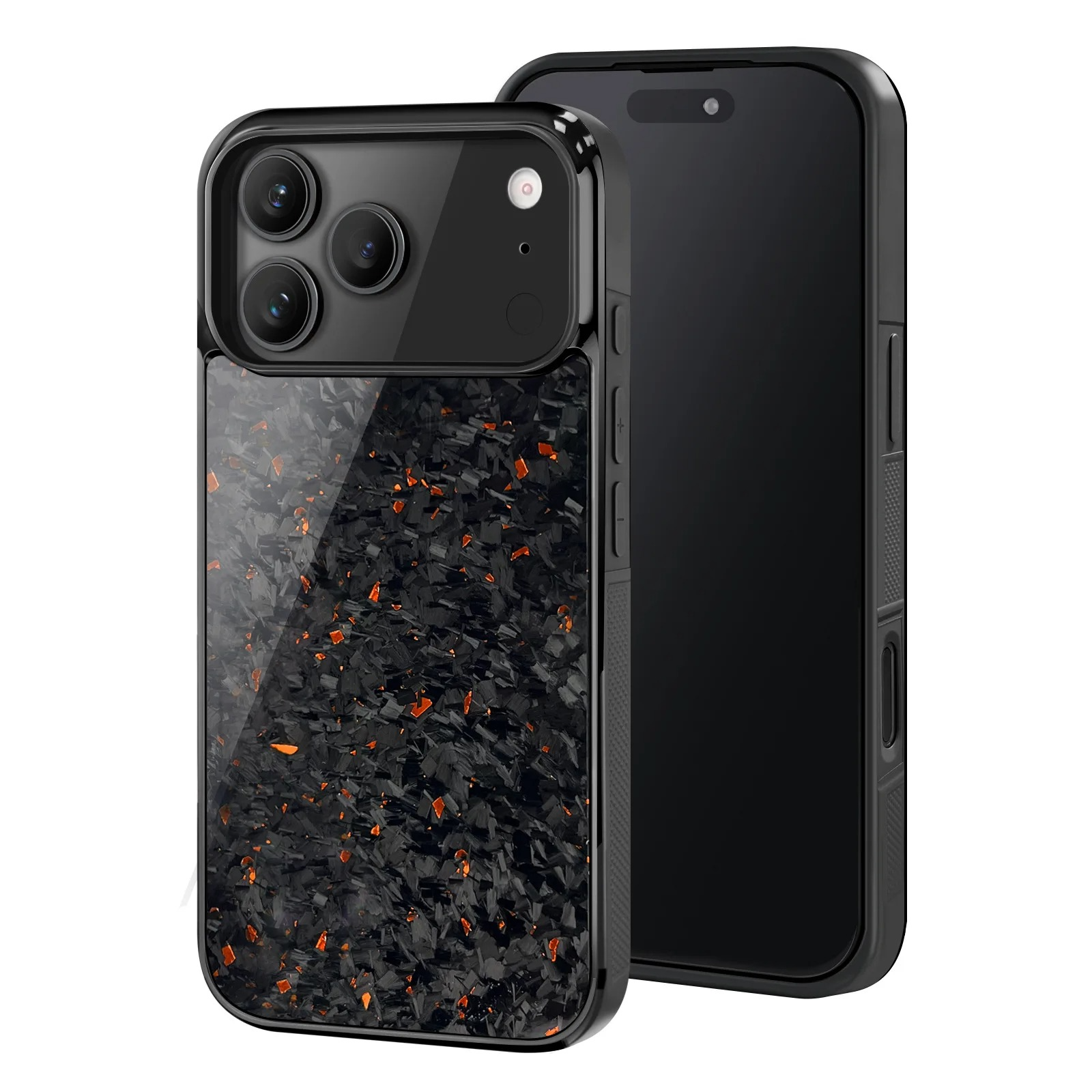 Premium iPhone Case — Real Forged Carbon Fiber MagSafe Cover with Shockproof Full-Coverage TPU Hybrid Design & Non-Slip Textured Finish