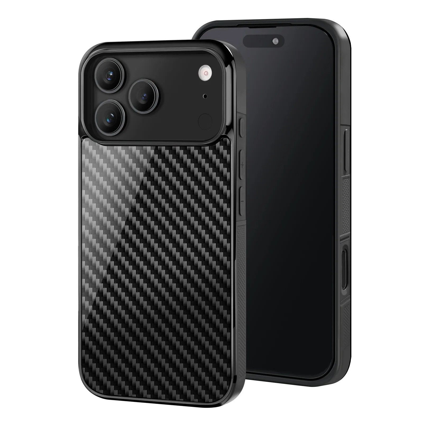 Premium iPhone Case — Real Forged Carbon Fiber MagSafe Cover with Shockproof Full-Coverage TPU Hybrid Design & Non-Slip Textured Finish