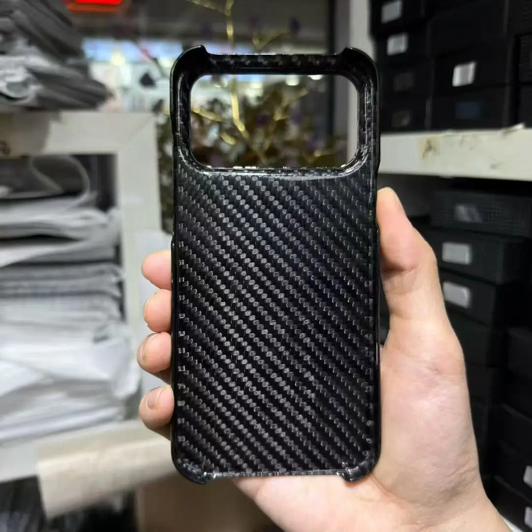 Premium iPhone Case — Real Forged Matte/Glossy Carbon Fiber Lightweight Cover with Anti-Fingerprint Tough Protection & Non-Slip Slim Design