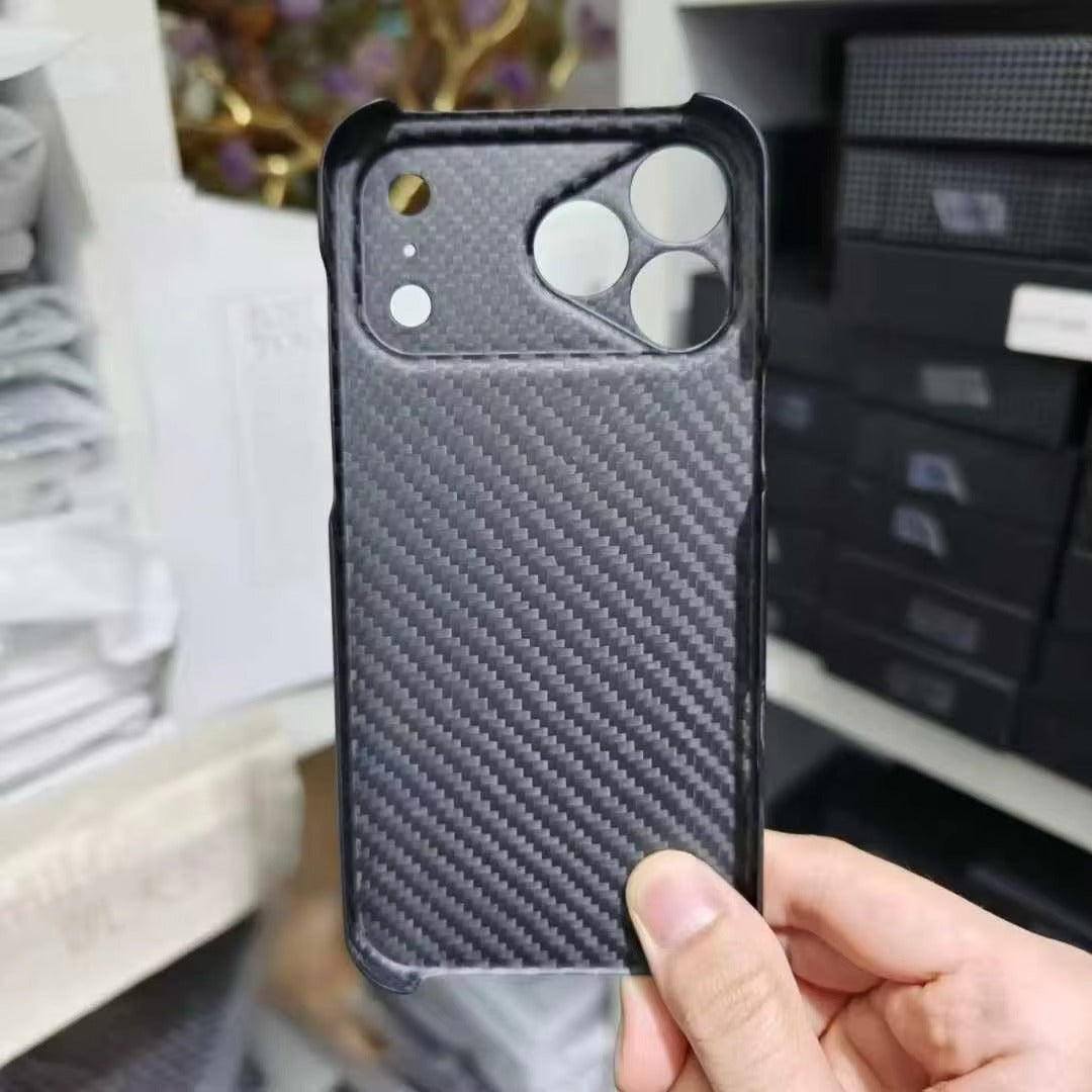 Premium iPhone Case — Real Forged Matte/Glossy Carbon Fiber Lightweight Cover with Anti-Fingerprint Tough Protection & Non-Slip Slim Design
