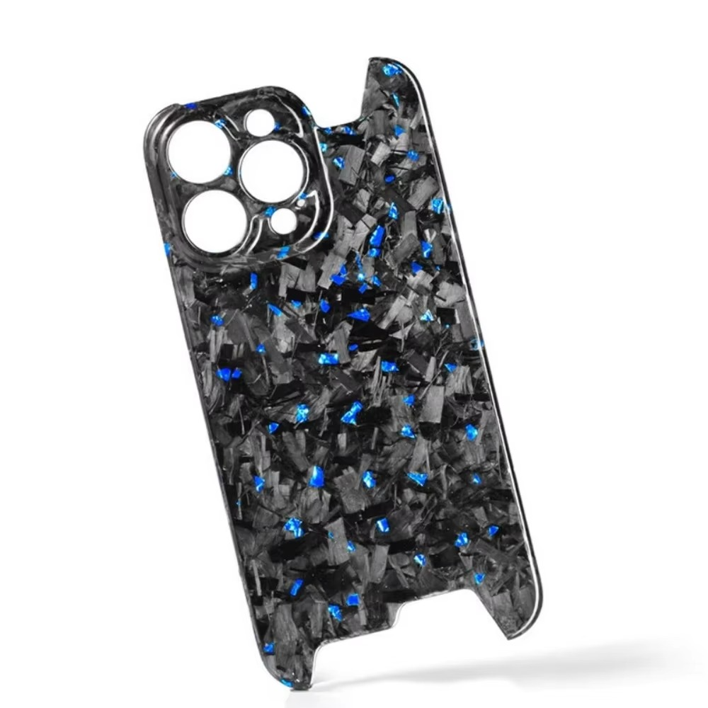 Premium iPhone Case — Real Glossy Forged Carbon Fiber Ultra-Thin Lightweight Cover with Slim Half-Wrapped Protective Design