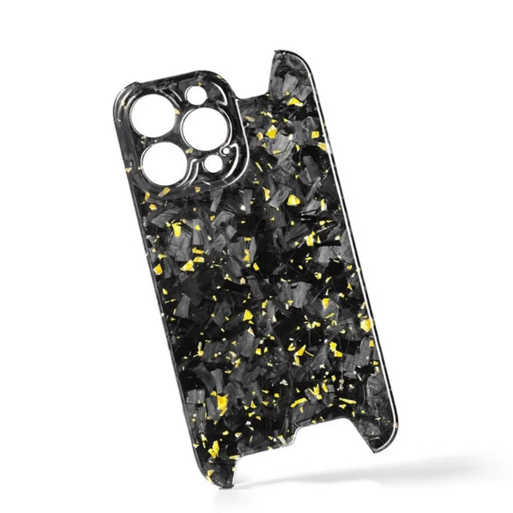 Premium iPhone Case — Real Glossy Forged Carbon Fiber Ultra-Thin Lightweight Cover with Slim Half-Wrapped Protective Design