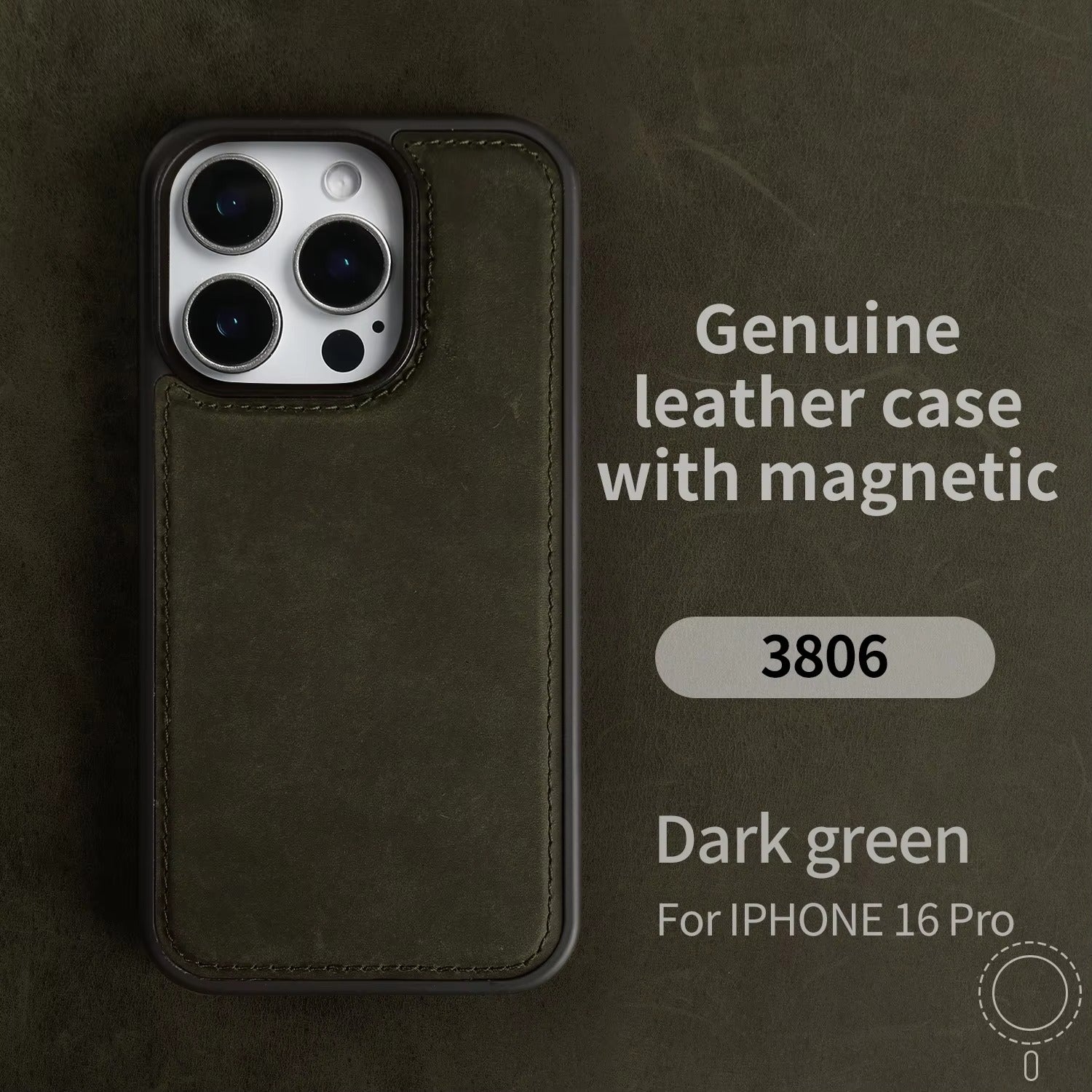 Premium iPhone Case — Vintage Crazy Horse Genuine Leather Magnetic Cover with Full-Coverage Shockproof Protection, Anti-Scratch Non-Slip Retro Design