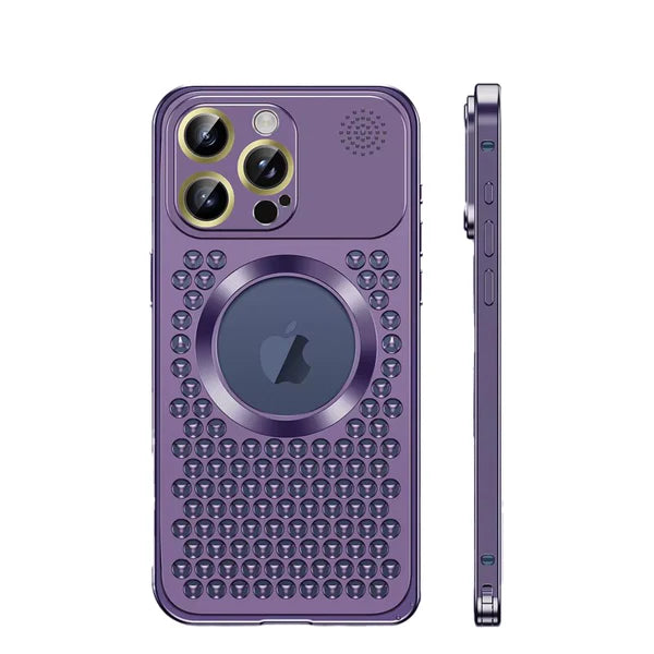Premium iPhone Heat Dissipation Metal Case — Magnetic Aluminum Cover with MagSafe Compatibility, Dual Layer Shockproof Design, Slim Scratch-Resistant Protective Finish