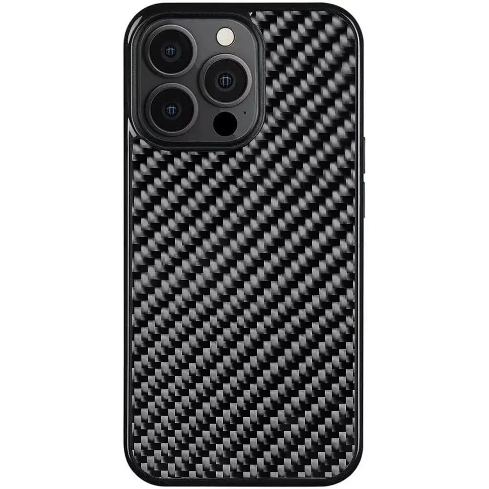 Rugged Magnetic Shockproof iPhone Case — Square Honeycomb Carbon Fiber Texture, Full Coverage Anti-Fingerprint Dustproof Matte Protective Cover