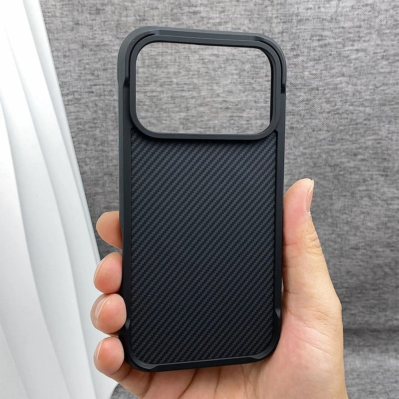 Premium iPhone Case — Magnetic Shockproof Clear PC Cover with Aluminum Alloy Rimless Frame, 360° Stand and Camera-Screen Protection