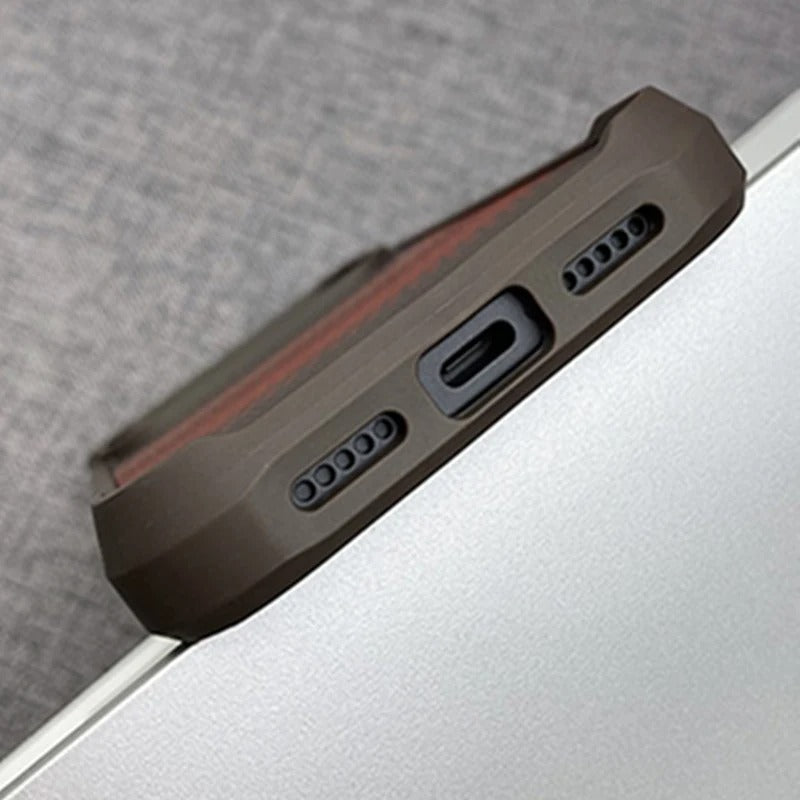 Premium iPhone Case — Magnetic Shockproof Clear PC Cover with Aluminum Alloy Rimless Frame, 360° Stand and Camera-Screen Protection