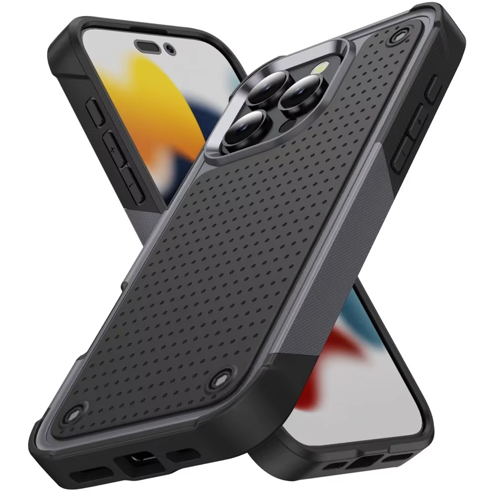 Rugged Shockproof iPhone Case — Military Grade Armor Bumper Cover with Heavy-Duty Protection, Anti-Fingerprint Matte Grip, Scratch & Drop Resistant