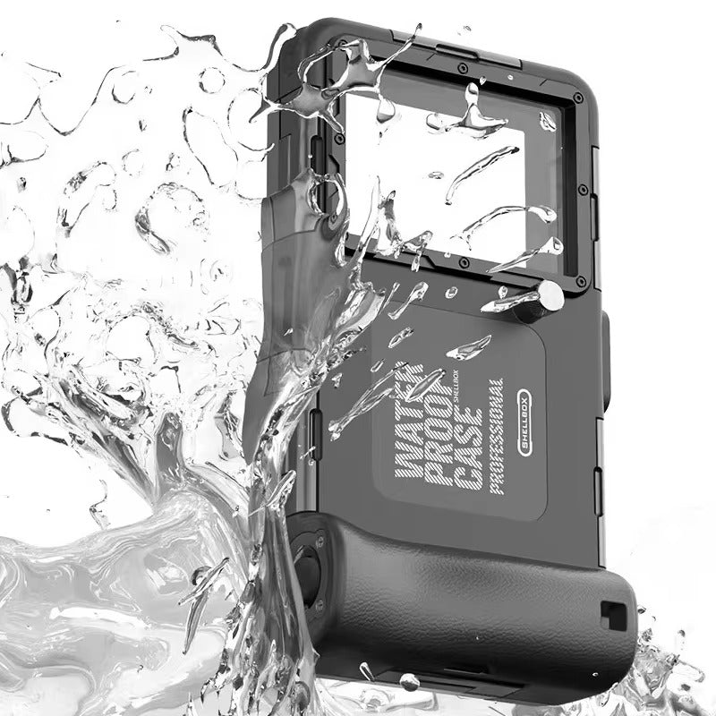 Rugged Waterproof Phone Case with Holster — 15m Diving & 50ft Swimming Protection, Premium Full Housing with Lanyard for iPhone & Samsung 6.8" Devices