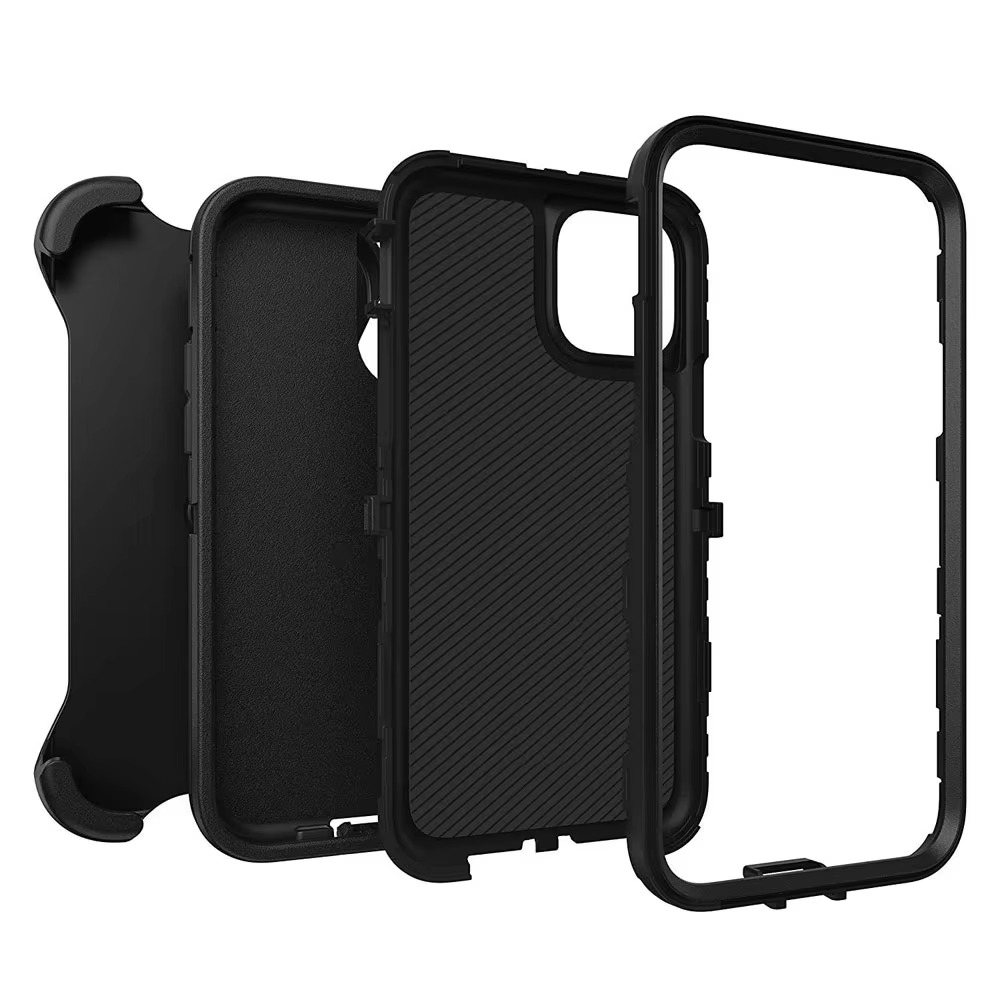 Rugged iPhone 3-in-1 Heavy Duty Armor Case — Full Body Shockproof Dual Layer Protection with Belt Clip, Anti-Fingerprint Scratch-Resistant Non-Slip Design