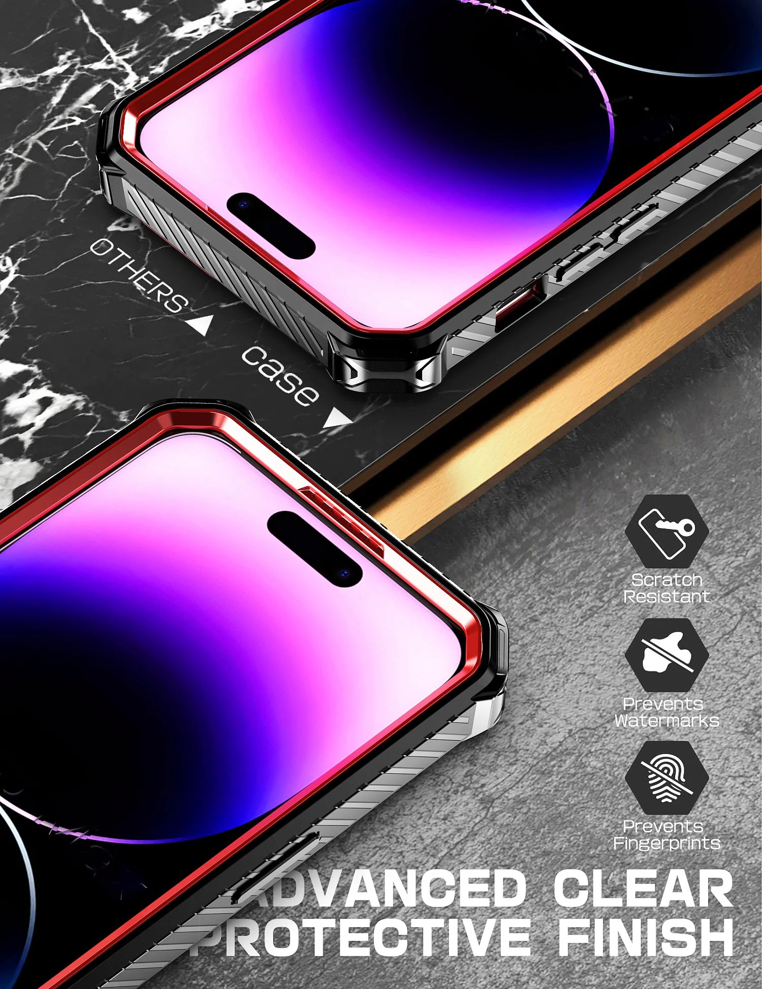 Rugged iPhone Case MagSafe Compatible Heavy Duty Cover — Dual Layer Shock Absorption, Rotatable Kickstand Ring, Built-In Screen Protector, Full Body Defense