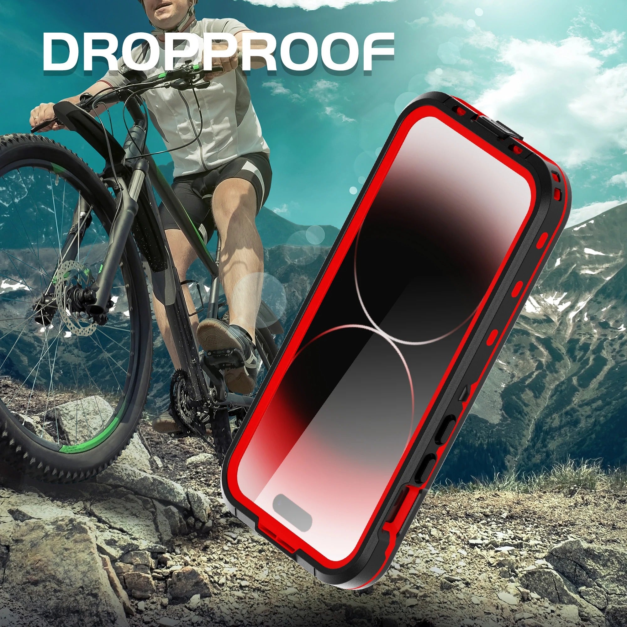 Rugged iPhone Case Shellbox Ultra-Thin Clear Cover — IP68 Waterproof Design with Hanging Rope, Transparent Anti-Fingerprint Scratch-Resistant Protection