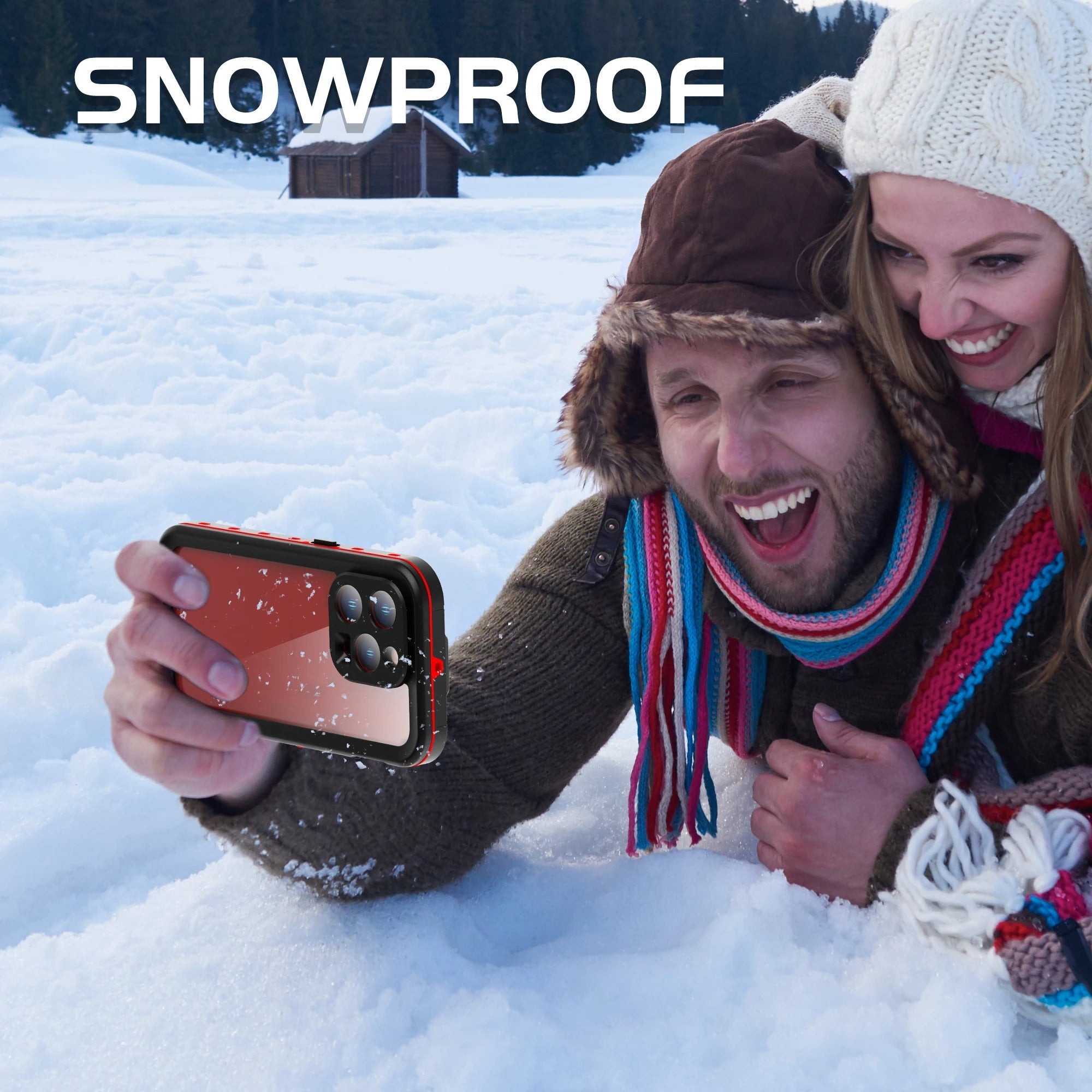 Rugged iPhone Case Shellbox Ultra-Thin Clear Cover — IP68 Waterproof Design with Hanging Rope, Transparent Anti-Fingerprint Scratch-Resistant Protection