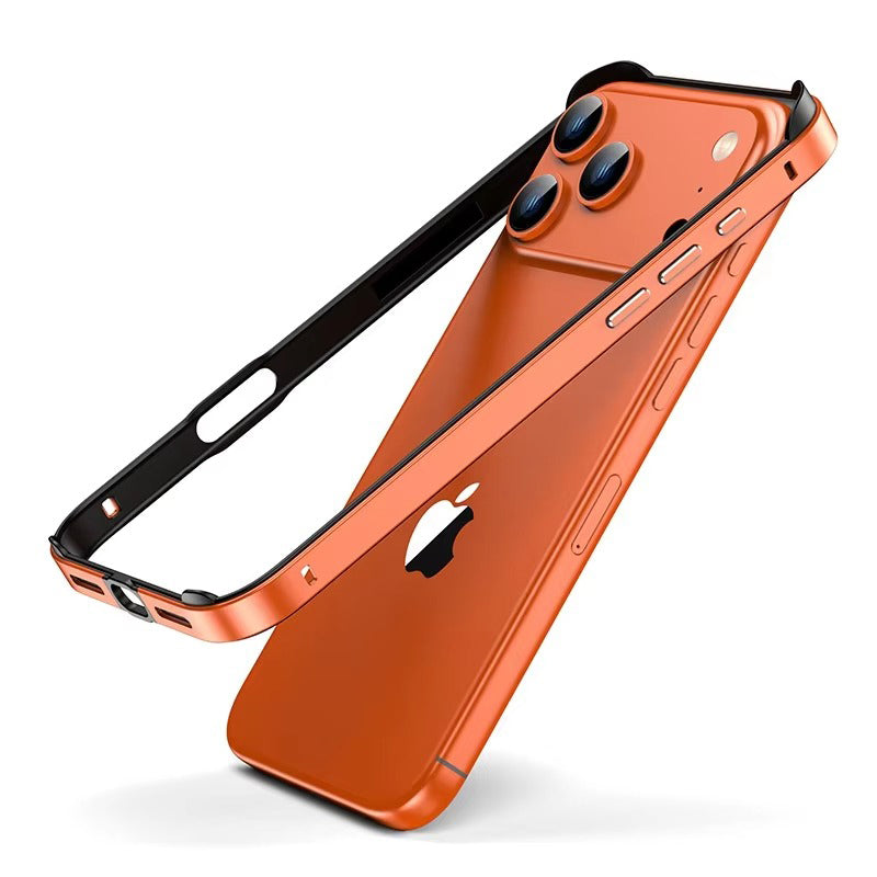 Rugged iPhone Case — Aluminum Metal Frame Bumper Cover with Silicone Protection and Shockproof Durable Design