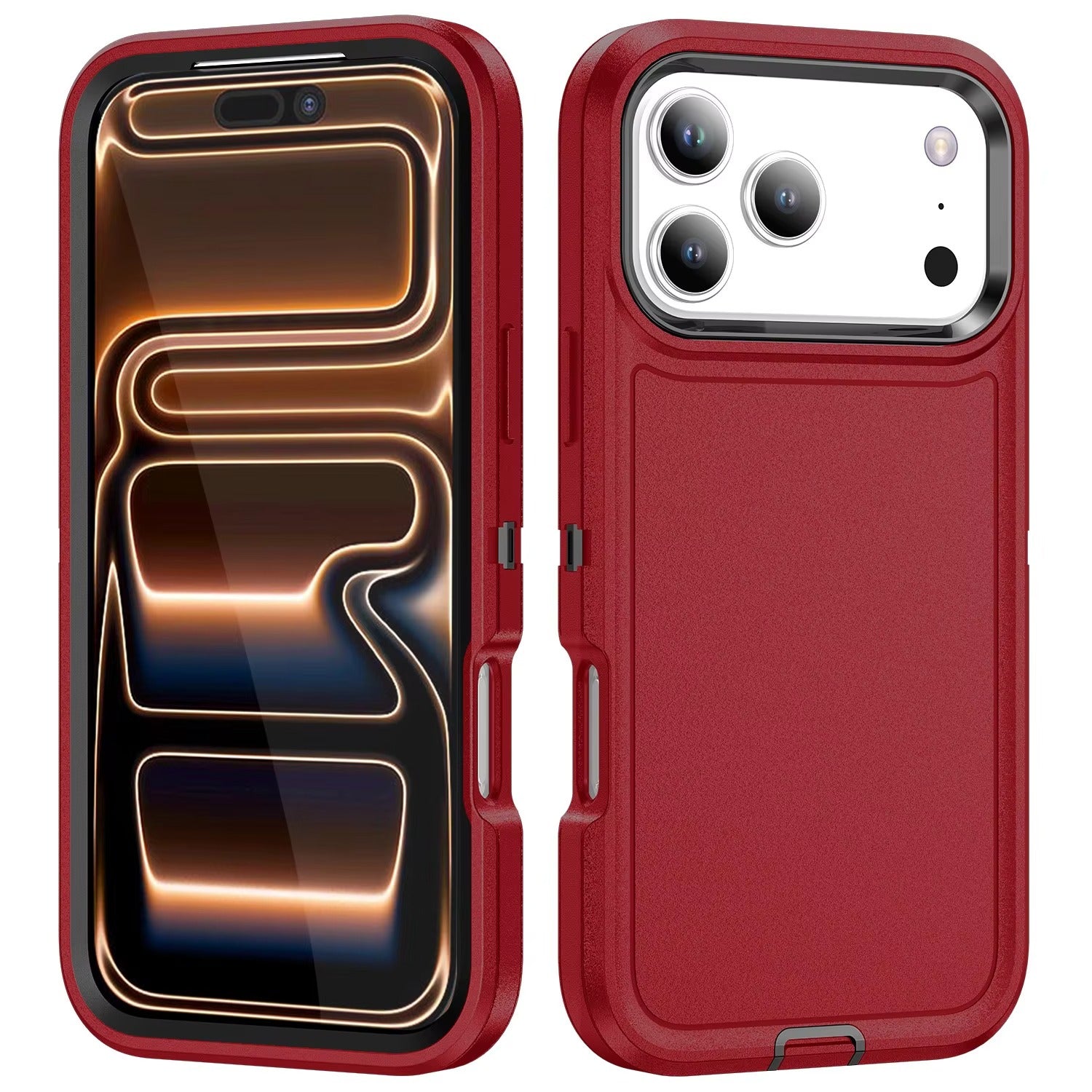 Rugged iPhone Case — Heavy-Duty 3-Layer Hybrid Protective Cover with Shockproof Hard PC Design and Matte Anti-Fingerprint Finish