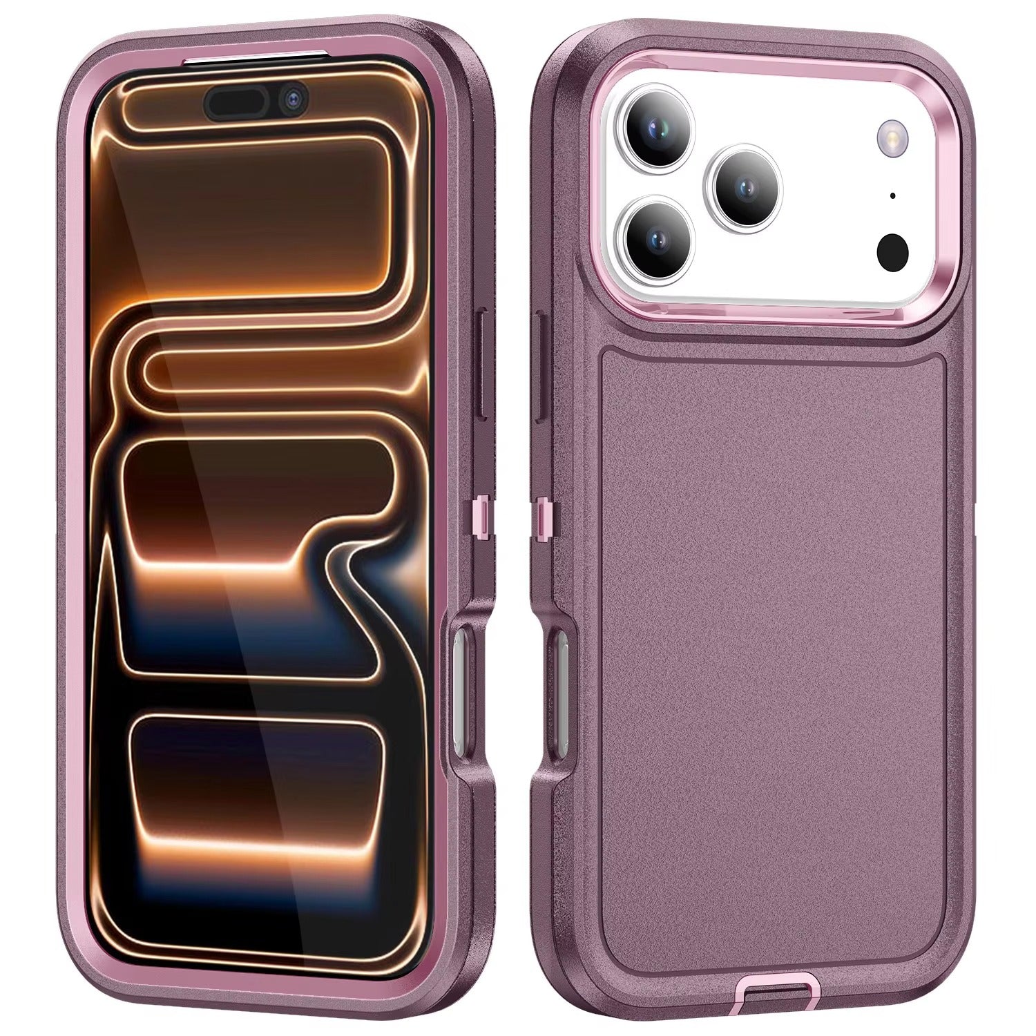 Rugged iPhone Case — Heavy-Duty 3-Layer Hybrid Protective Cover with Shockproof Hard PC Design and Matte Anti-Fingerprint Finish