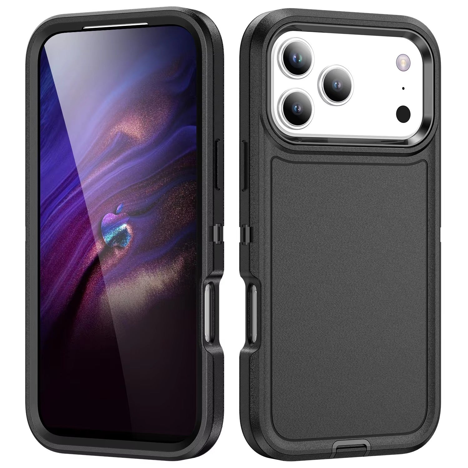 Rugged iPhone Case — Heavy-Duty 3-Layer Hybrid Protective Cover with Shockproof Hard PC Design and Matte Anti-Fingerprint Finish