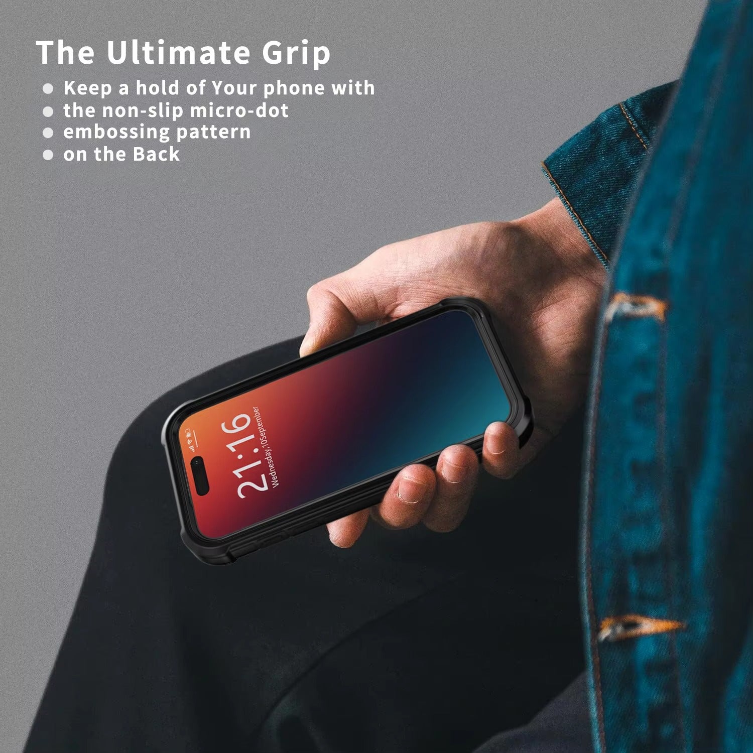 Rugged iPhone Case — Heavy-Duty Dual-Layer Hybrid Protective Cover with Shockproof Hard PC Back, Raised Edges and Matte Anti-Fingerprint Design