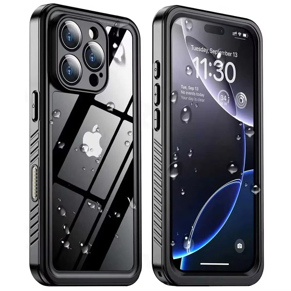 Rugged iPhone Case — IP68 Waterproof Full-Body Magnetic Cover with Built-In Screen Protector, Dual-Layer Drop Protection and 360° Dustproof Non-Slip Design