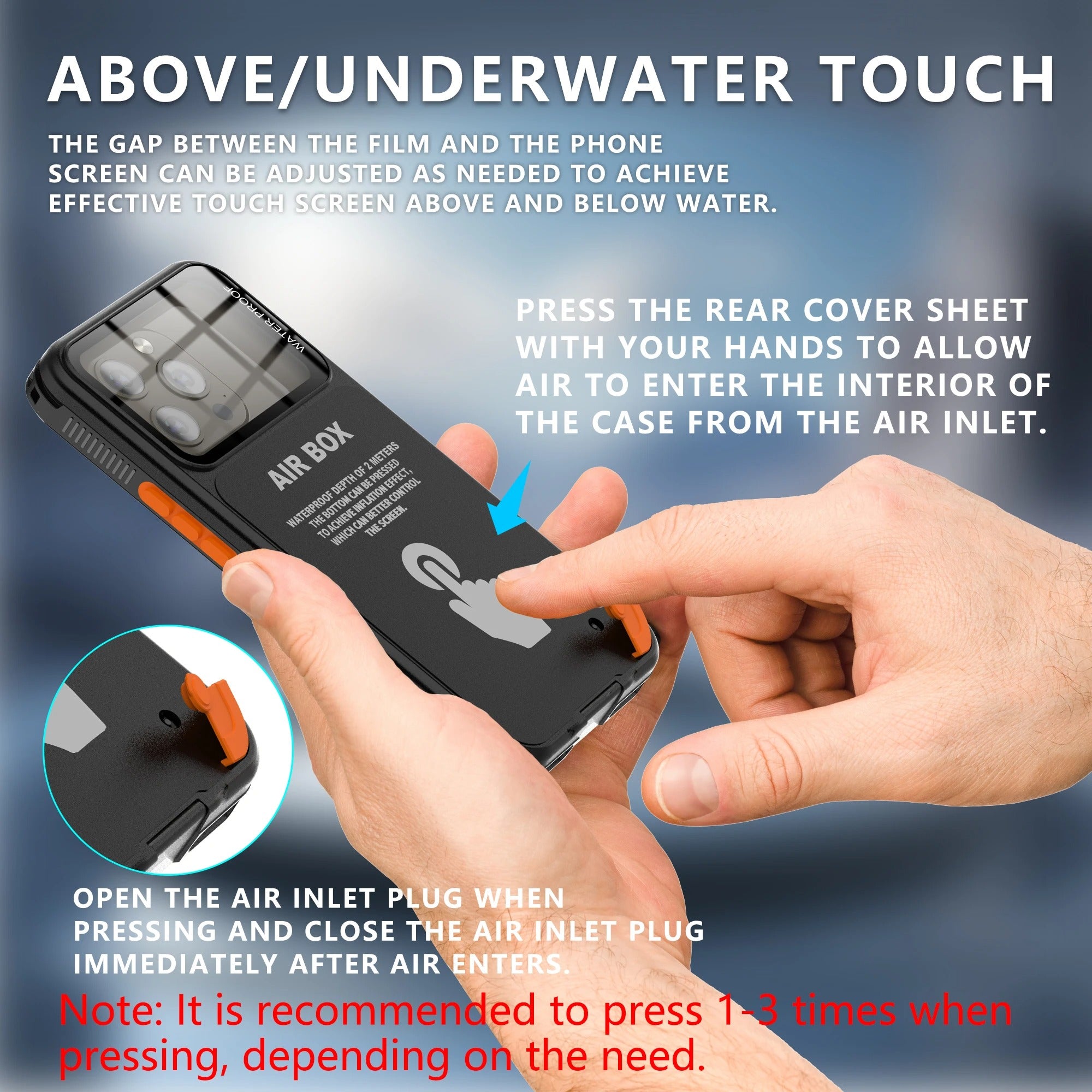 Rugged iPhone IP68 Waterproof Case — Underwater Photography Full Protection, Dropproof Dustproof Design for Outdoor Swimming and Diving