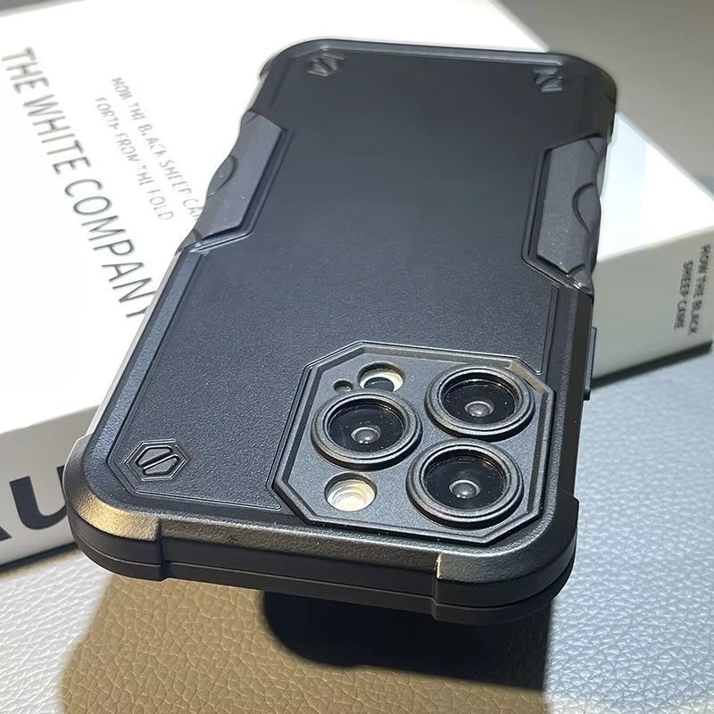 Rugged iPhone Shockproof Armor Case — Hybrid Dual Layer Protective Cover, Heavy Duty Full Body Design, Anti-Fingerprint Scratch-Resistant Finish