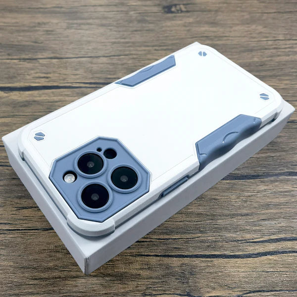 Rugged iPhone Shockproof Armor Case — Hybrid Dual Layer Protective Cover, Heavy Duty Full Body Design, Anti-Fingerprint Scratch-Resistant Finish